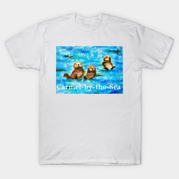 Otter Trio Carmel T-Shirt by EdiMatsumoto